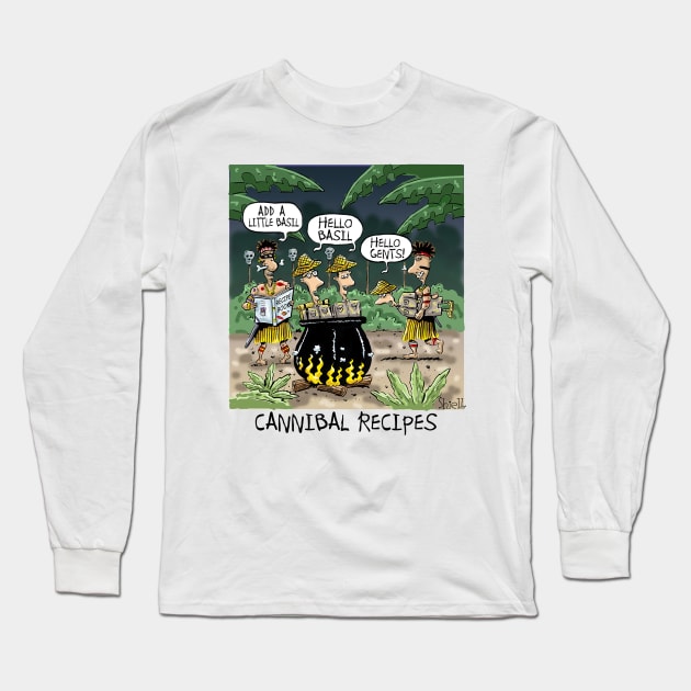 Cannibal Recipes Long Sleeve T-Shirt by macccc8